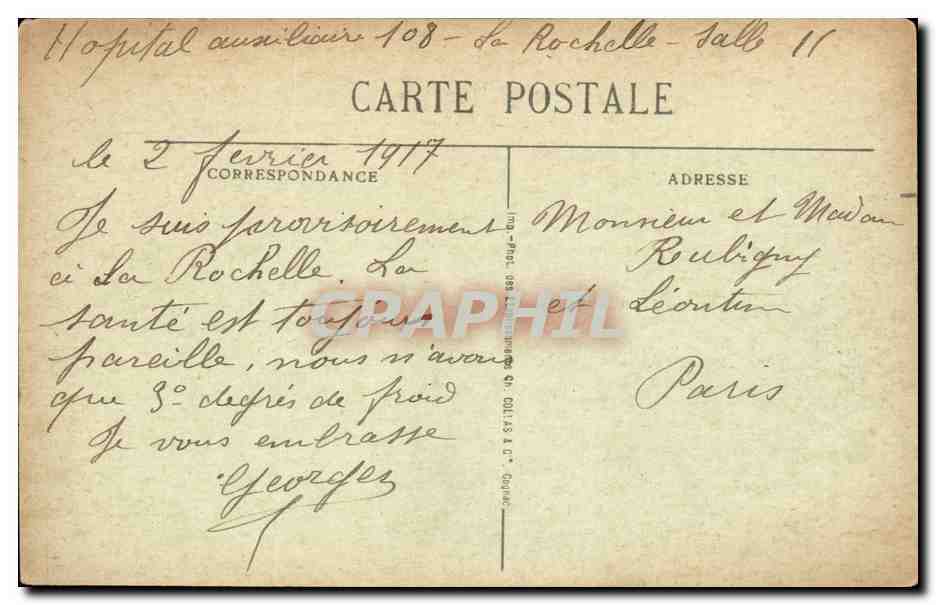 La Rochelle — Vue générale — L.C. n°1030 — Rückseite