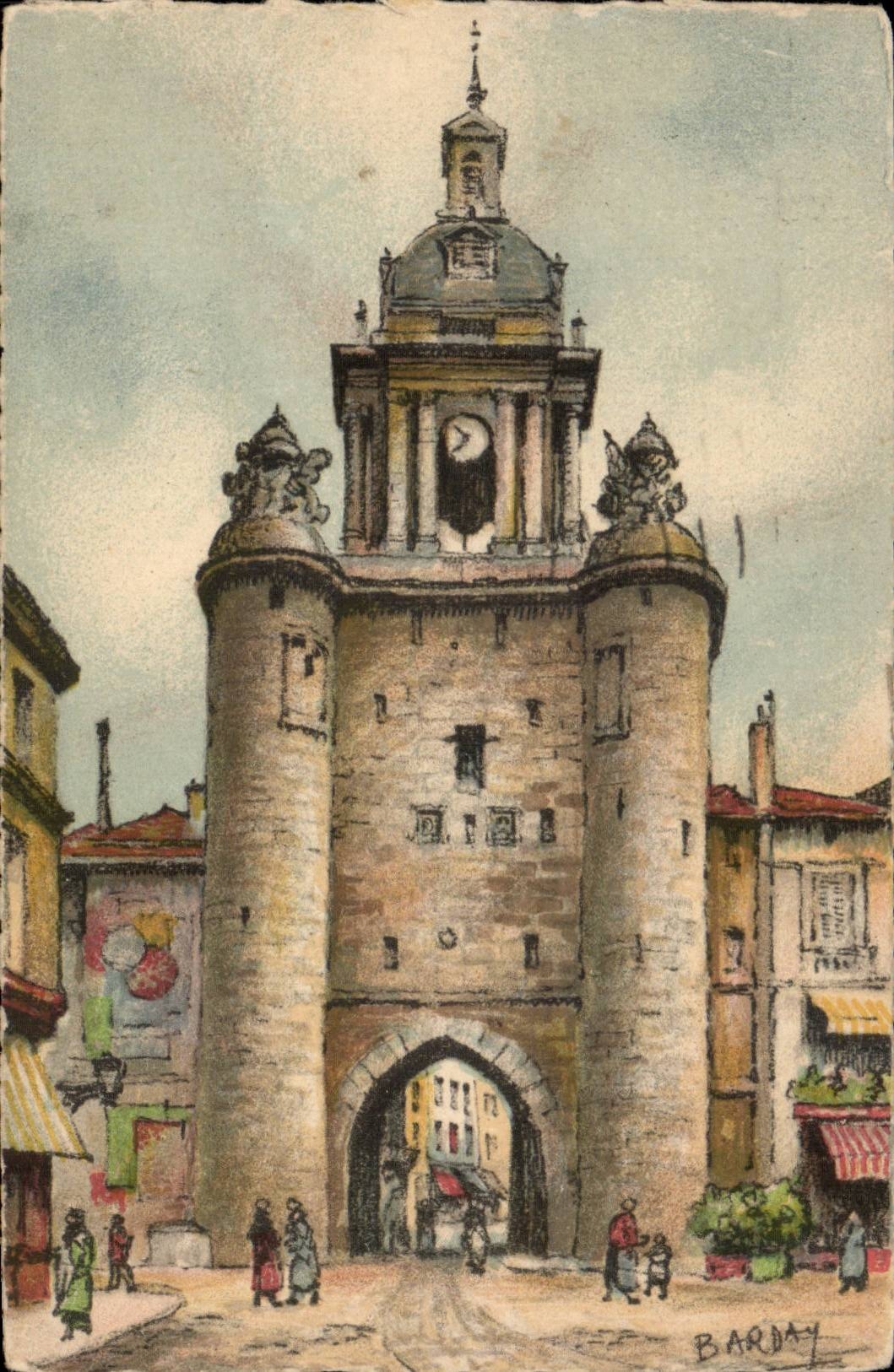 La Rochelle CPA La tour de la grossse horloge