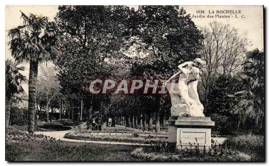 La Rochelle — Jardin des Plantes — statue de Héron-Centrep