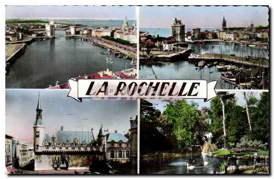 La Rochelle — Vue Générale du Port, Le Bassin, Le Port et les Tours — Édition Alvarez
