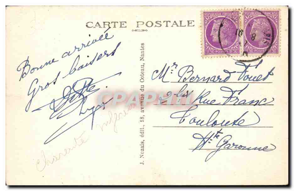 CPA Ile de Re La foret de Trousse Chemise — Back