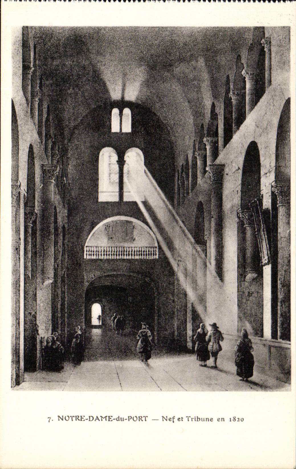 Notre-Dame-du-Port — Kirchenschiff und Tribüne im Jahr 1820