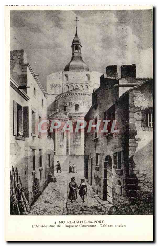 Notre DAme du Port CPA L'abside vue de l'impasse couronne Tableau ancien