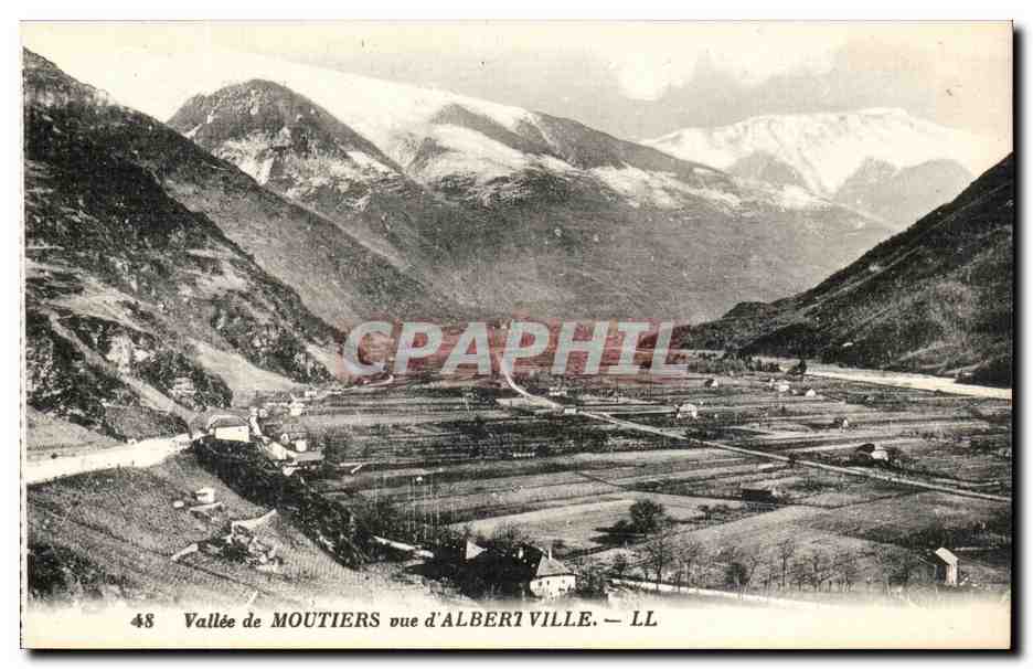 Vallee de Moutiers vue d'Albertville CPA 