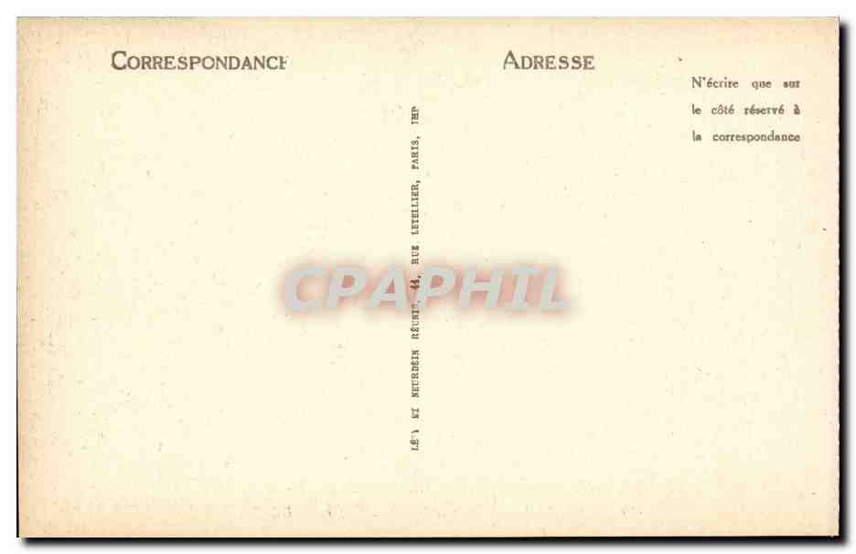 CPA La cote d'Arbros et le roc d'enfer — Rückseite