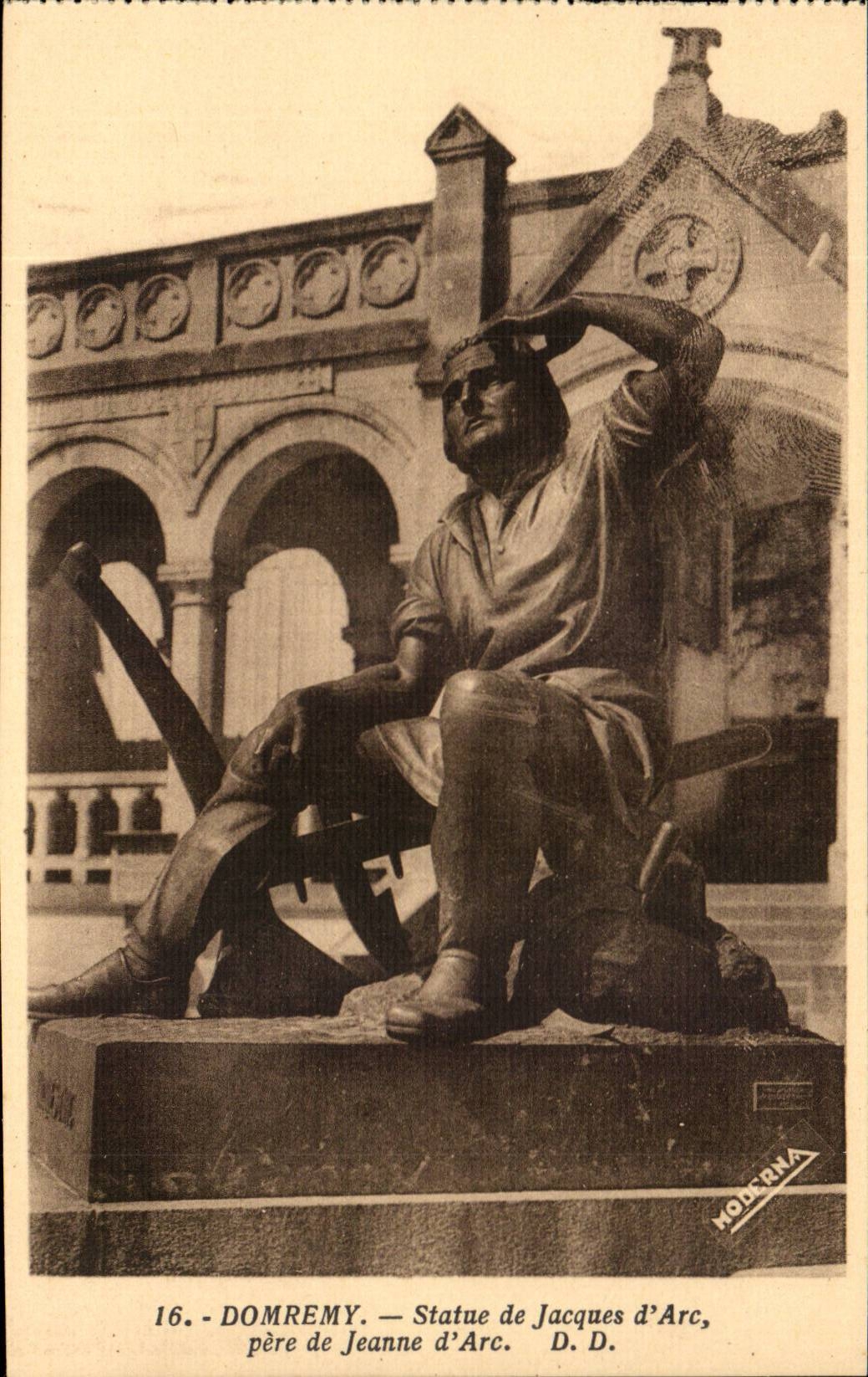 Domrémy — Statue de Jacques d'Arc, père de Jeanne d'Arc — Moderna