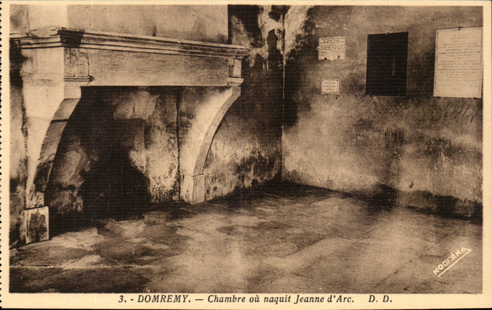 Domrémy — Chambre où naquit Jeanne d'Arc — Phototype Daniel Delbey, Mirecourt