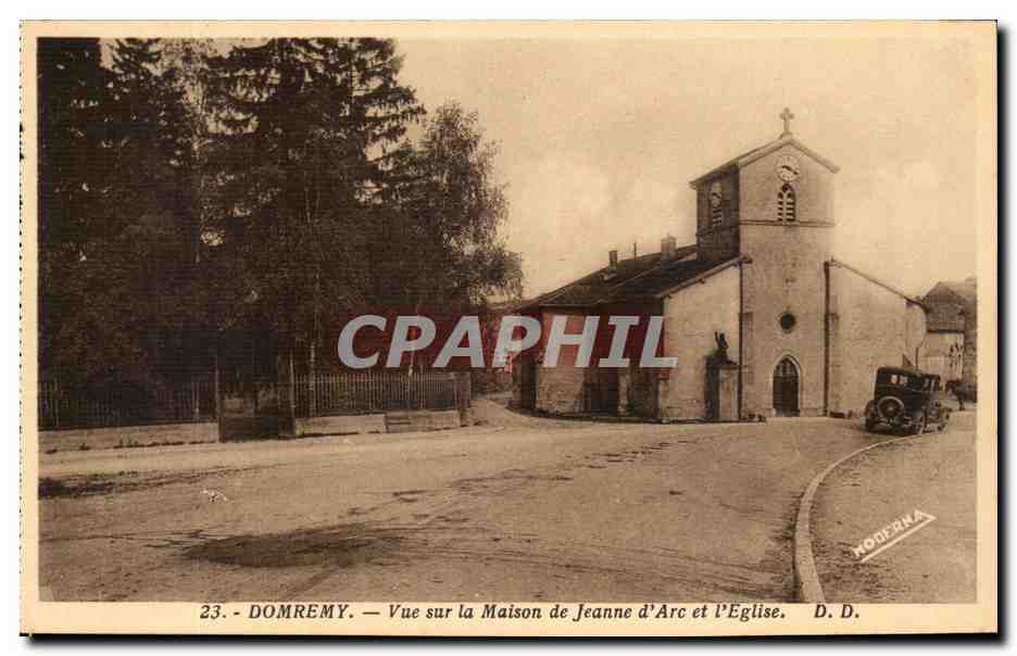 Domremy — Vue sur la Maison de Jeanne d'Arc et l'Église — D. D.