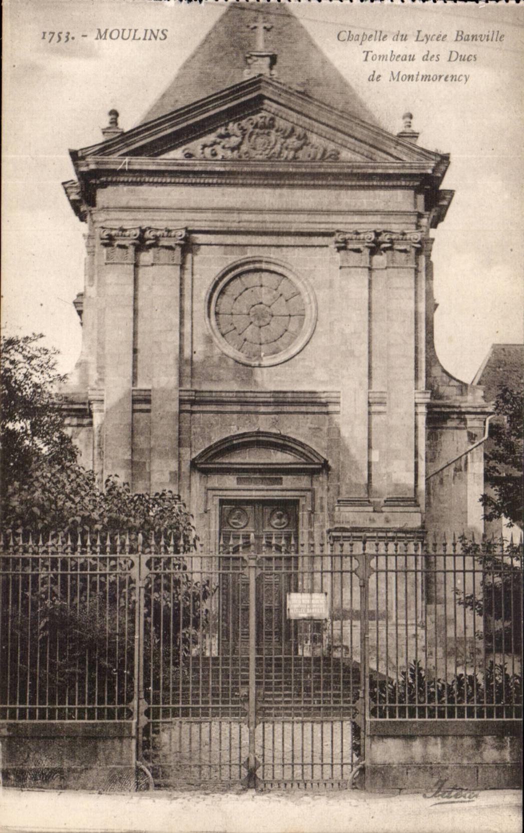 Moulins CPA Chapelle du lycee Banville Tombeau des ducs de Montmorency