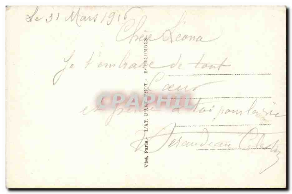 CPA Militaria Soldat Avant le grand combat Poilu — Rückseite
