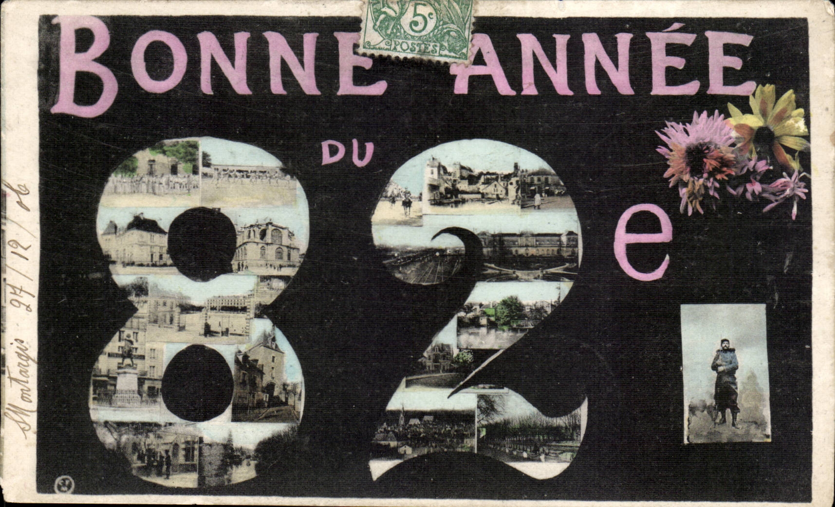 CPA Militaria Bonne annee du 82eme