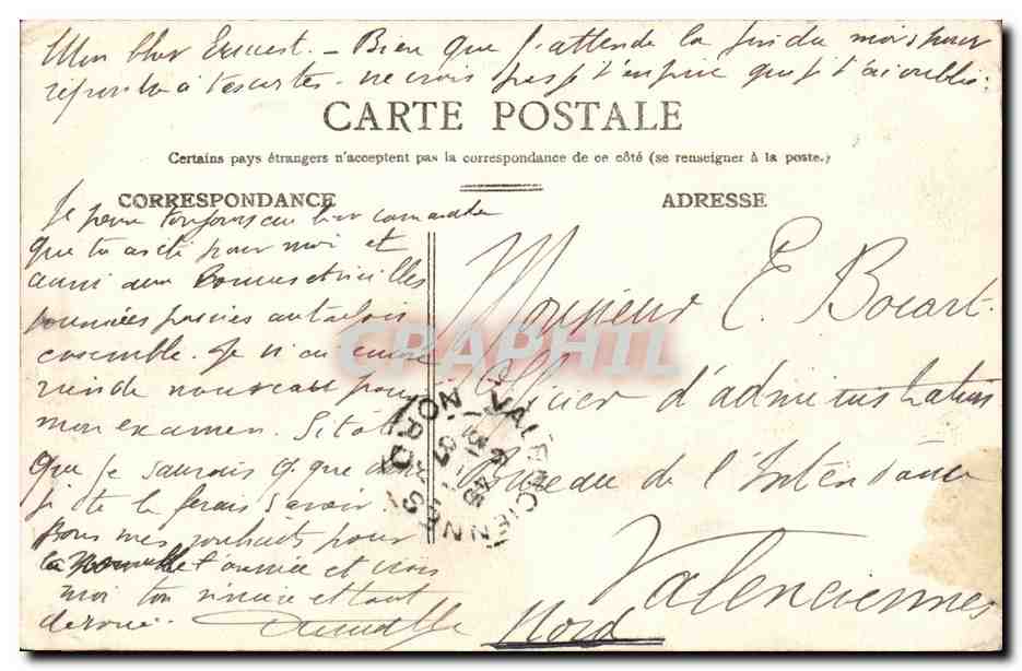 CPA Militaria Du 20eme chasseurs a cheval de Vendome je vosu envoie ce souvenir — Rückseite