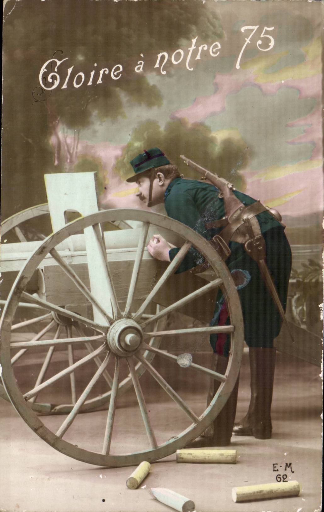 CPA Militaria gloire a notre 75