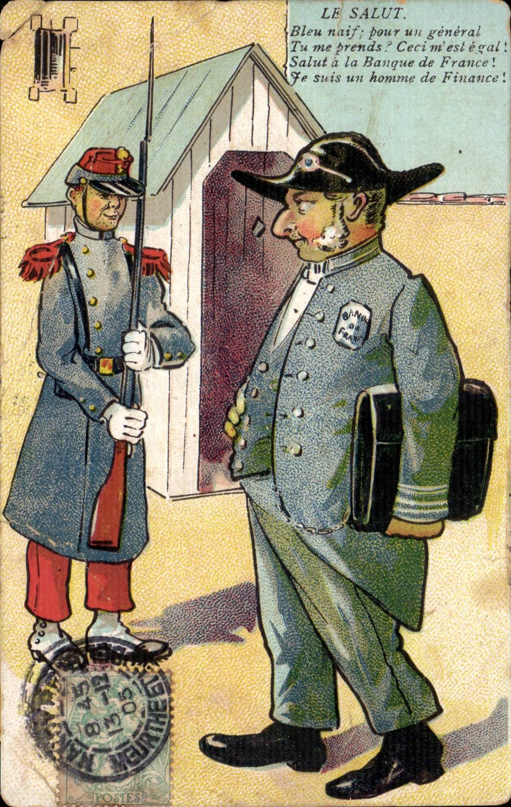 CPA Militaria Le salut 