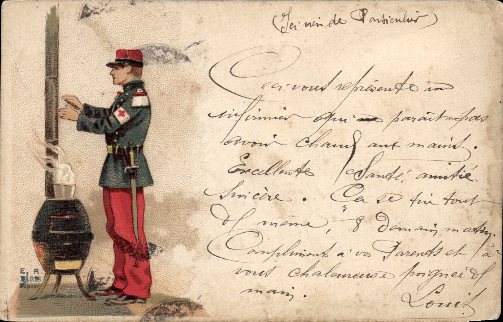 CPA Militaria Croix Rouge Infirmier