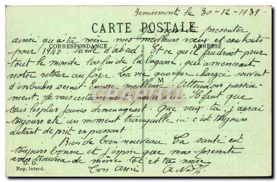 CPA Militaria Illustrateur Scenes militaires Cheval Jarry 1912 SErvice en campagne ou a la decouverte de l'ennemi — Rückseite