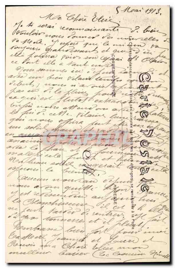 CPA Militaria Souvenir de Chambaran — Rückseite