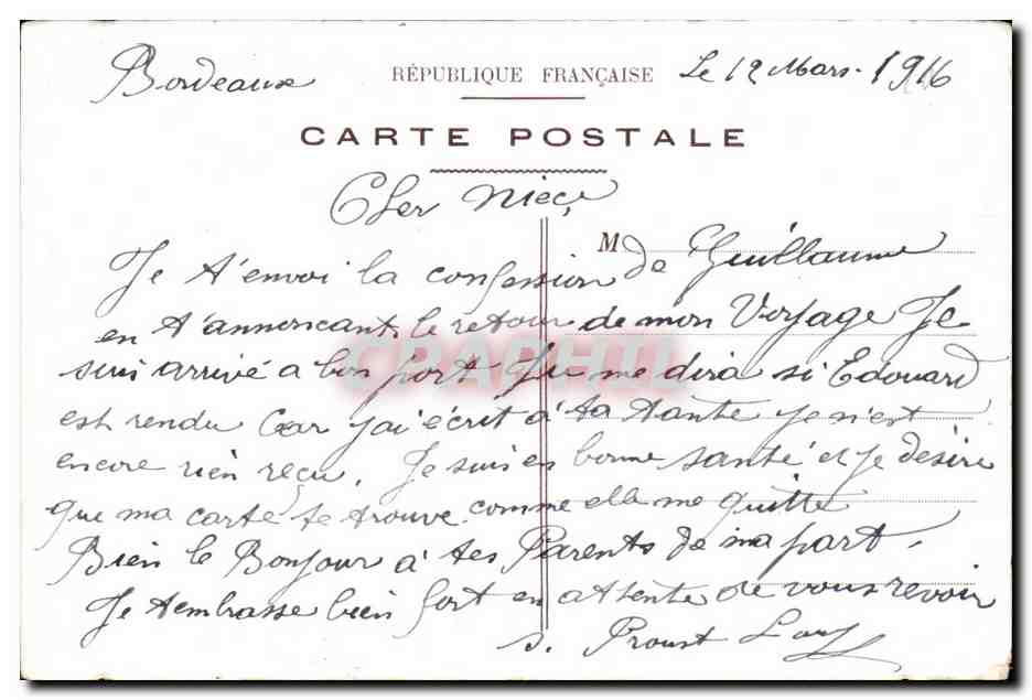 CPA Militaria La confession de Guillaume La brigand — Rückseite