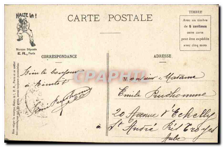 CPA Militaria La vie militaire La recherche de l'ennemi (cheval) — Rückseite