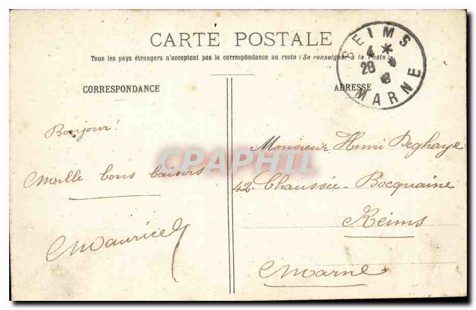 CPA Militaria Chasse aux puces — Rückseite