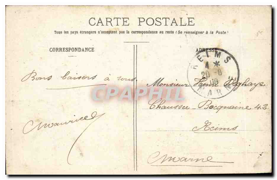 CPA Militaria Les tire au Q (infirmerie) — Rückseite