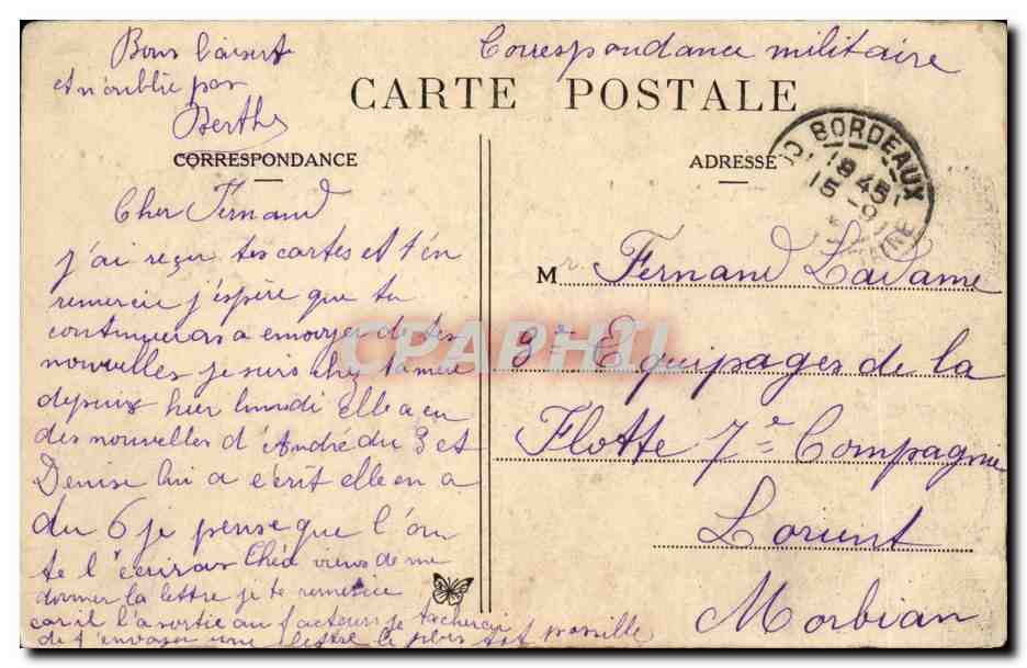 CPA Militaria a la caserne (ce que voit un bleu) — Rückseite