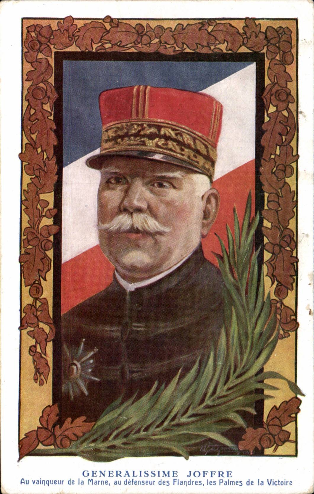 CPA Militaria General Joffre Vainqueur de la bataille de la Marne