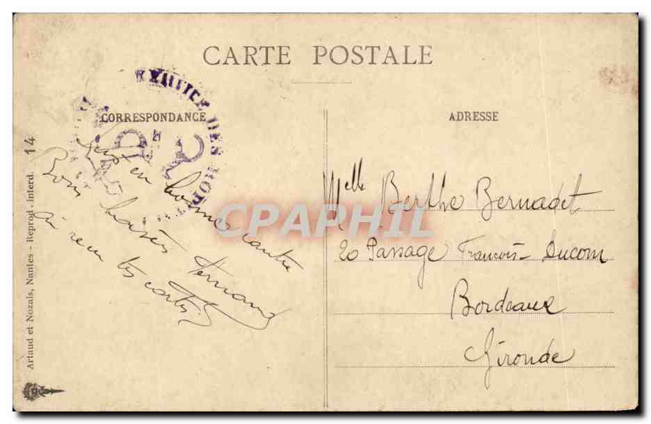 CPA Militaria La Marine Francaise Garde montante (chien dog) — Rückseite