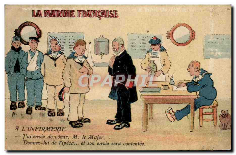 CPA Militaria La Marine Francaise A l'infirmerie