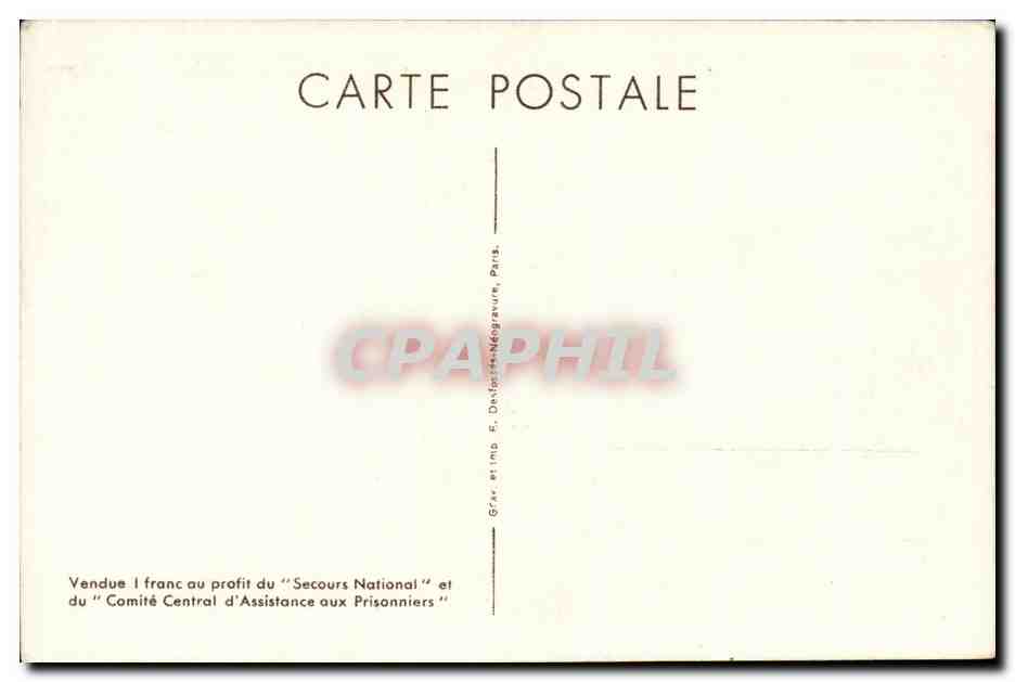 CPA Militaira Marechal Petain J'ai ete avec vous dans les jours glorieux Je restea vec vous dans les jour sombres Soyez  — Rückseite