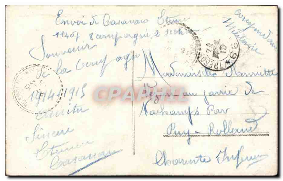 CPA Militaria Le porte bonheur des armees francaises — Rückseite