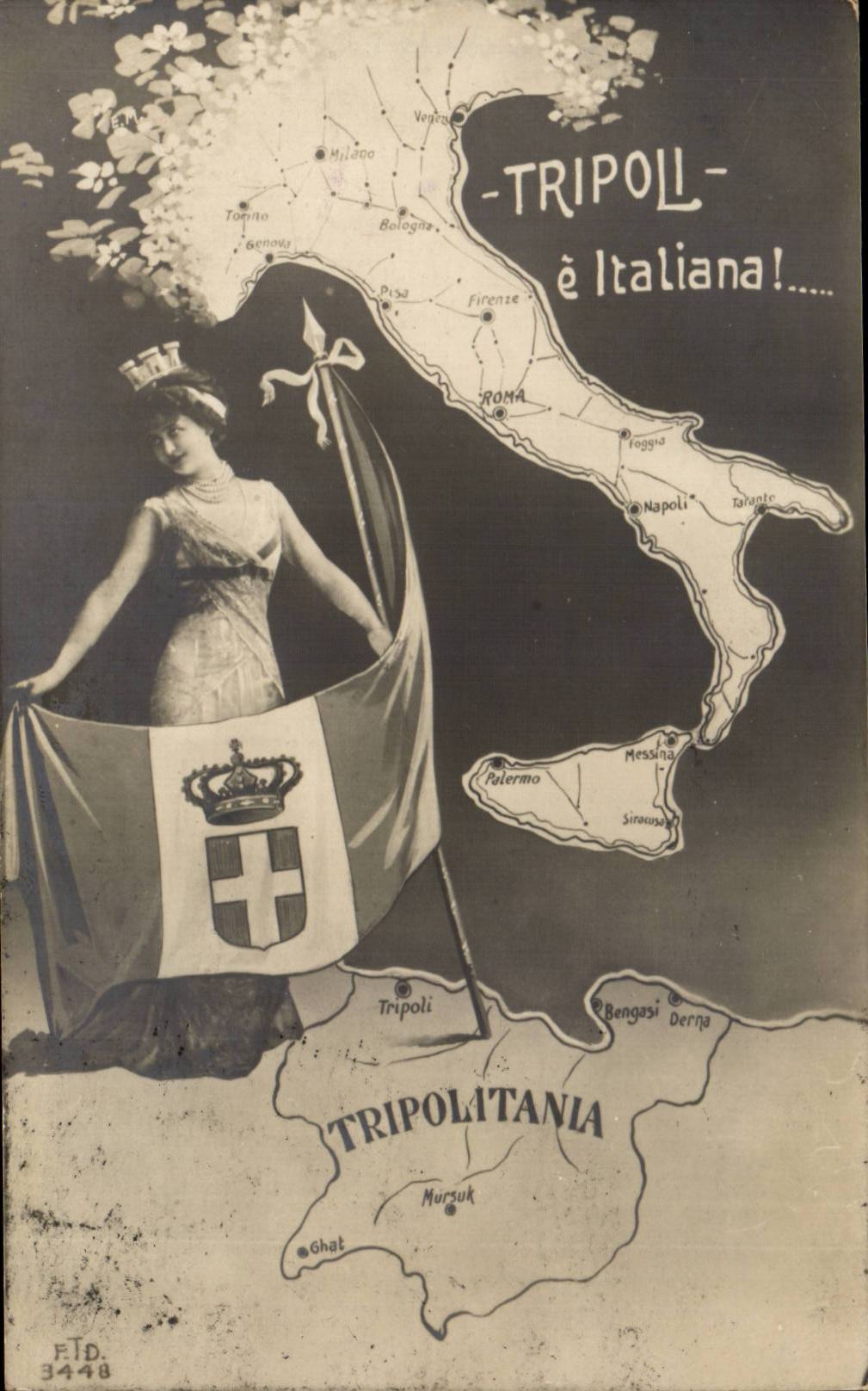 CPA Militaria TRipoli TRipolitania italie Italia