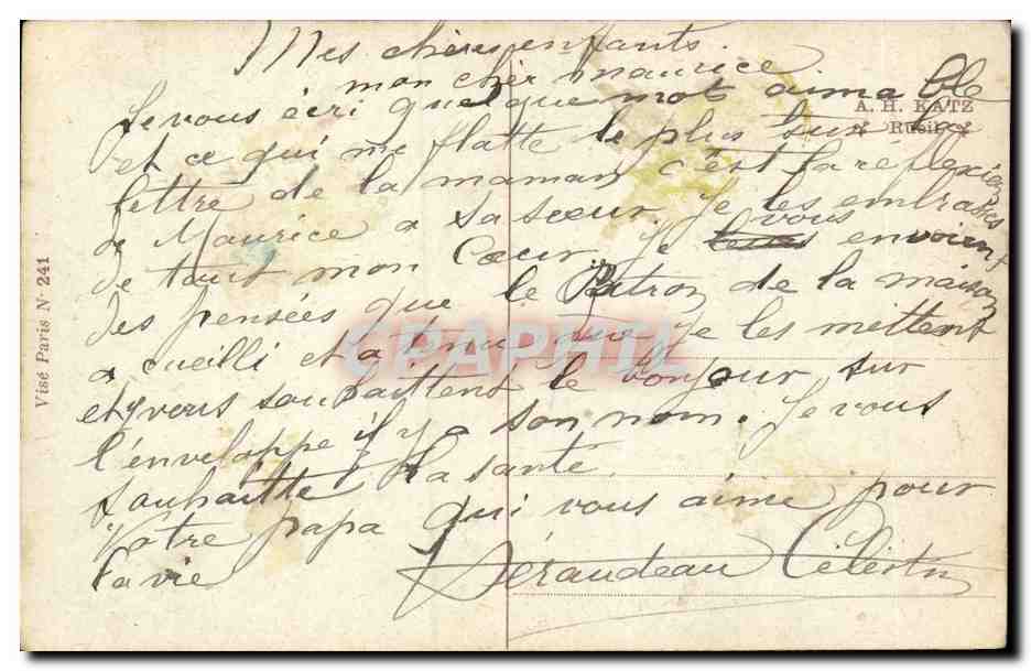 CPA Militaria Reve enfantin — Verso