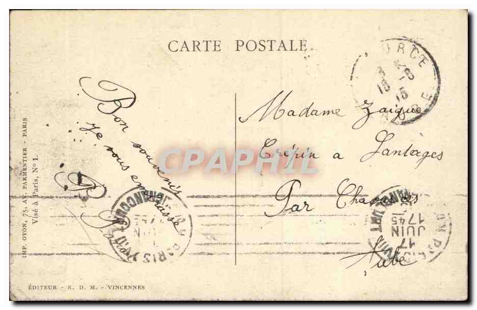 Soldat présentant une tête de cochon — caricature satirique — Hypoche, éditeur E.D.M. Vincennes, N°1 — Reverso