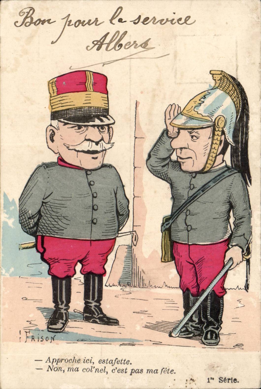 CPA Militaria Bon pour le service Albert