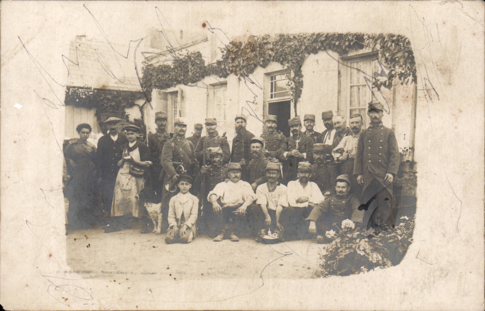 CPA CARTE PHOTO Militaria Regiment 
