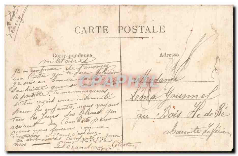 CPA CARTE PHOTO Militaria Regiment  — Verso