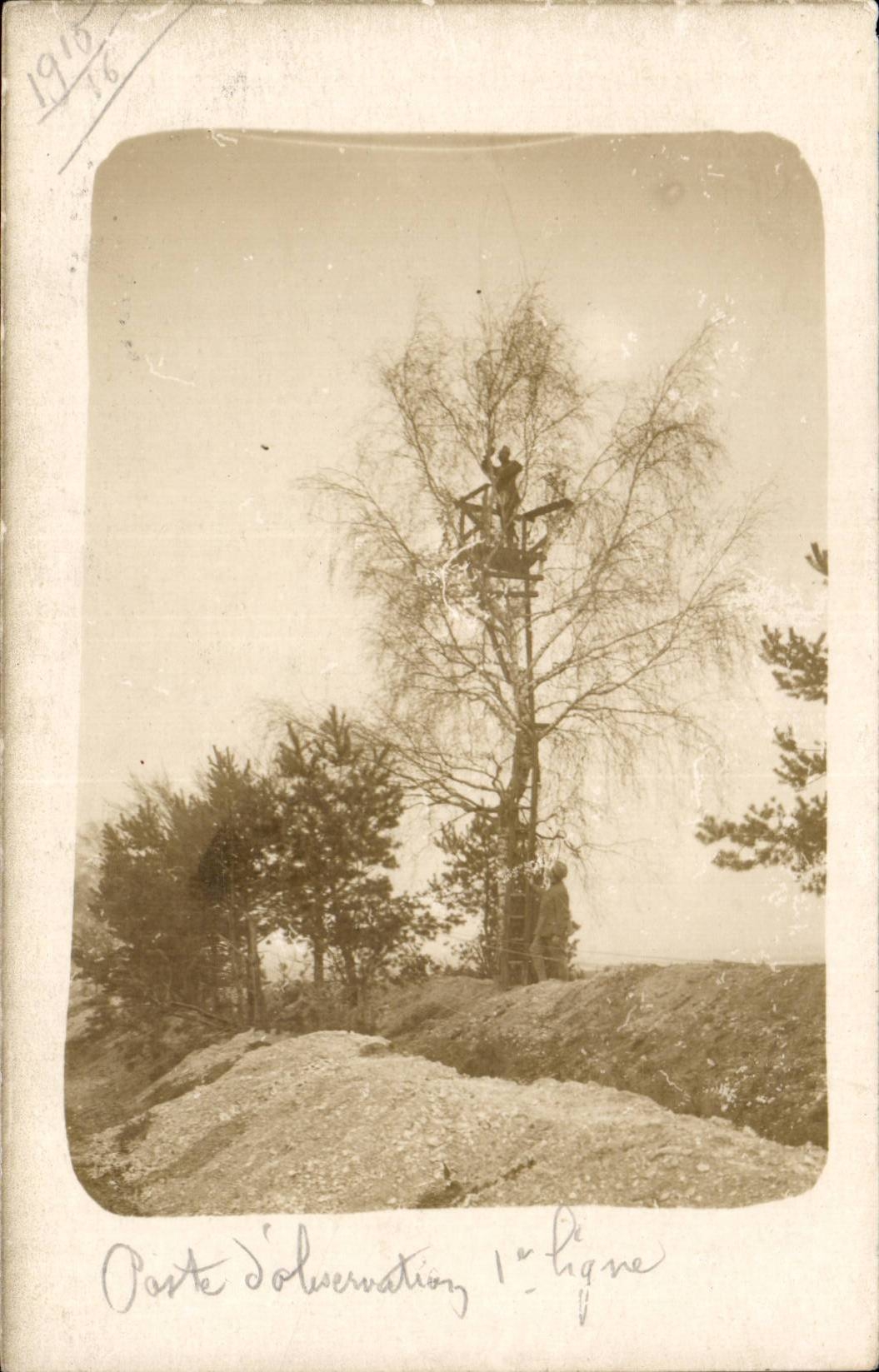 Observation 1ère ligne — Carte postale de 1916