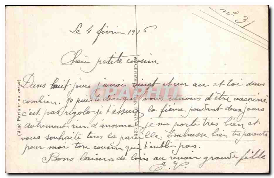 Chasseur en montagne — REX 4995 — Verso
