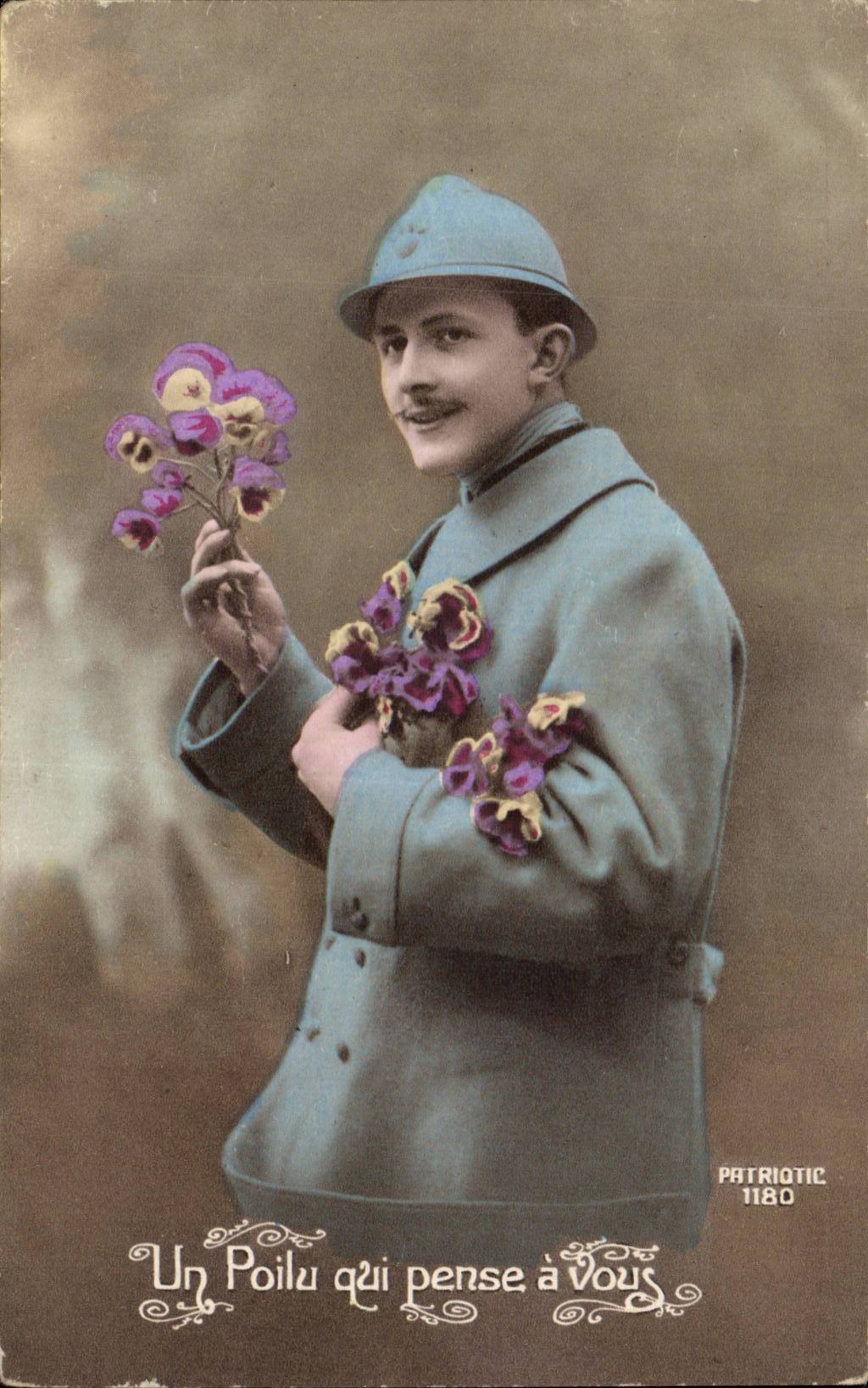 CPA Militaria Soldat Poilu