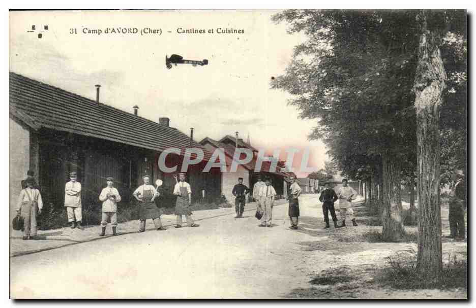 CPA Militaria CAmp d'Avord CAntines et cuisines