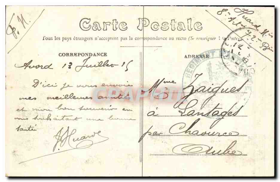 CPA Militaria CAmp d'Avord CAntines et cuisines — Rückseite