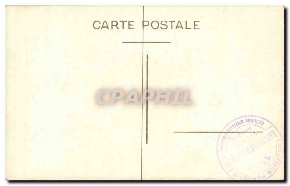 CPA Militaria CARTE PHOTO Aux diables bleus Erige par le club alpin en 1923 — Rückseite