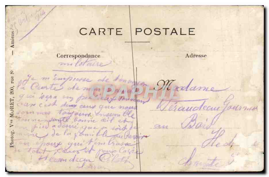 CPA Militaria CARTE PHOTO Regiment Soldats — Rückseite