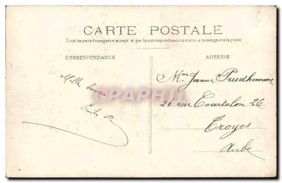 CPA Militaria CARTE PHOTO Regiment Aude — Rückseite
