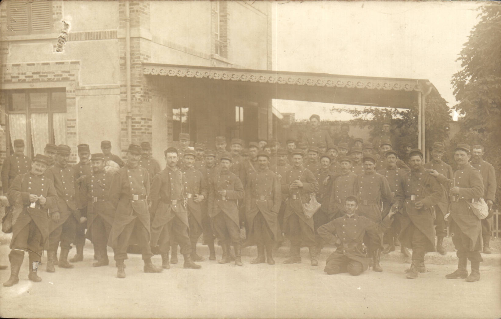 CPA Militaria CARTE PHOTO Regiment Aude