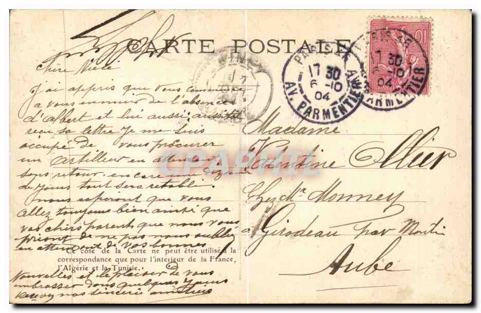 CPA Militaria On m'a dit de combattre la grele — Rückseite