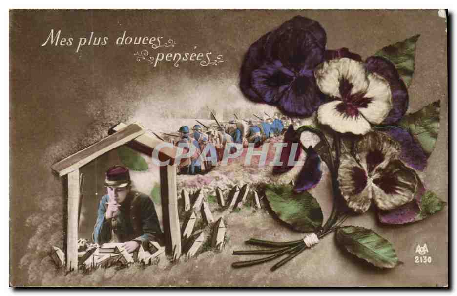 CPA Militaria Mes plus douces pensees