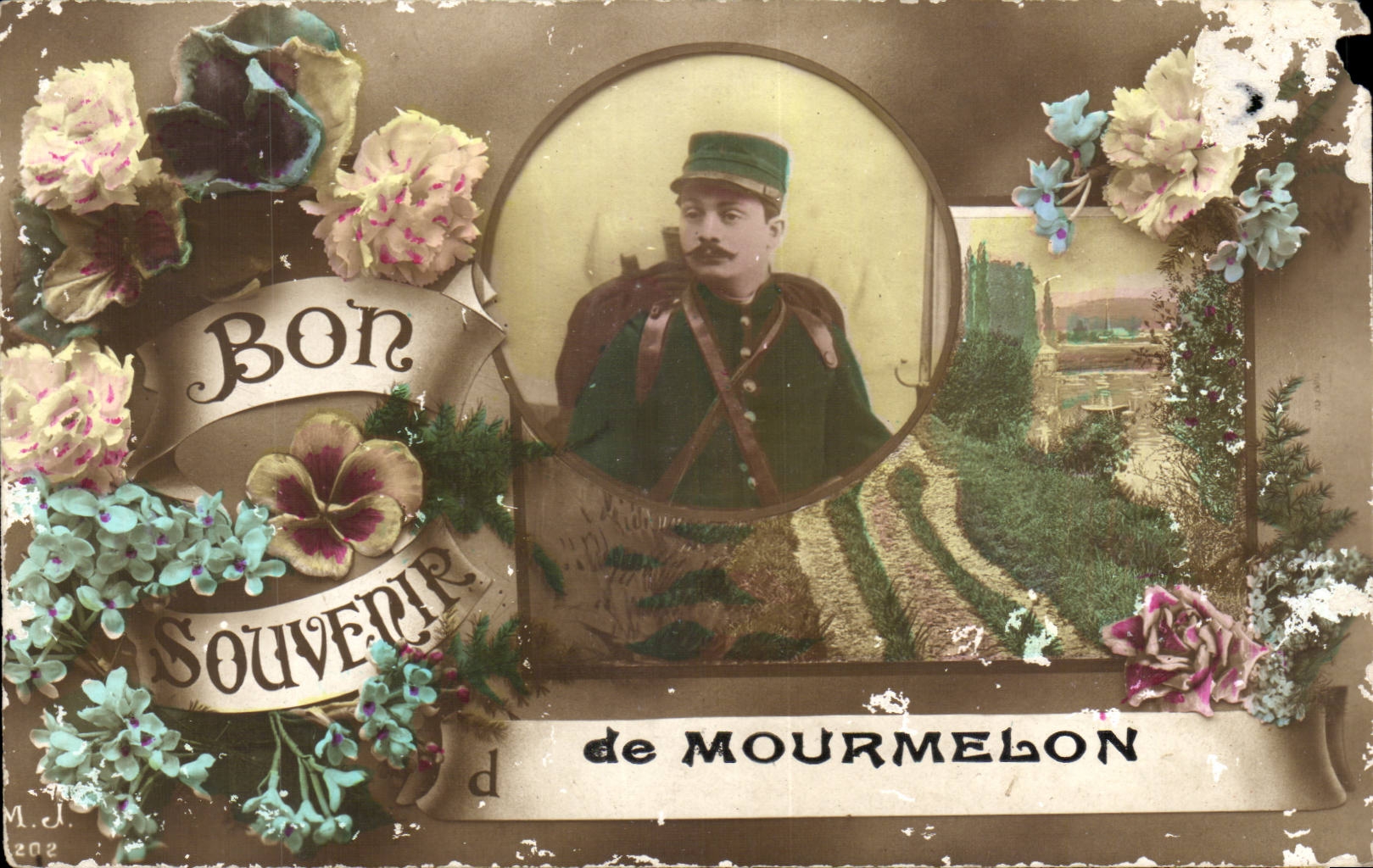 CPA Militaria Bon souvenir de Mourmelon