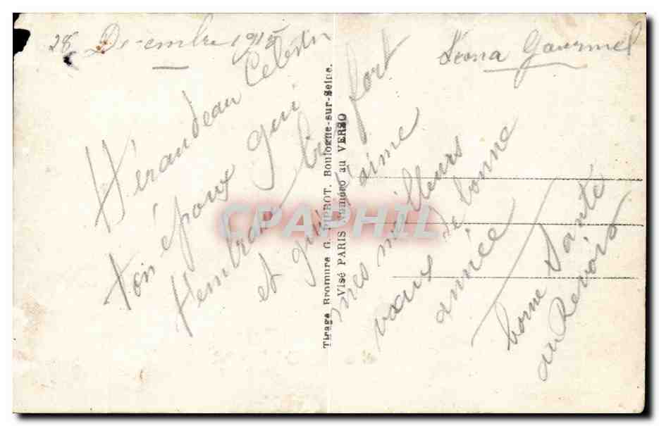 CPA Militaria Bon souvenir de Mourmelon — Rückseite